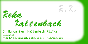 reka kaltenbach business card